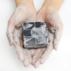 Dear, Klairs Gentle Black Sugar Charcoal Soap product in hands